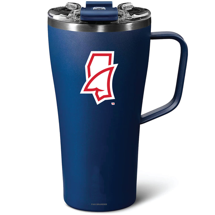 BruMate Toddy 22oz Tumbler with Mississippi Ole Miss Mississippi Land Shark