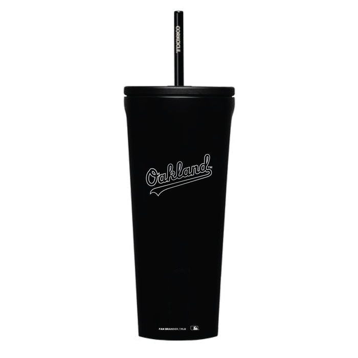 Corkcicle Cold Cup Triple Insulated Tumbler with Oakland Athletics Logos