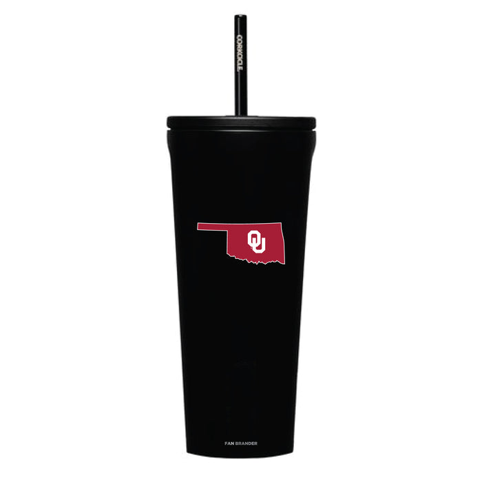 Corkcicle Cold Cup Triple Insulated Tumbler with Oklahoma Sooners State Design