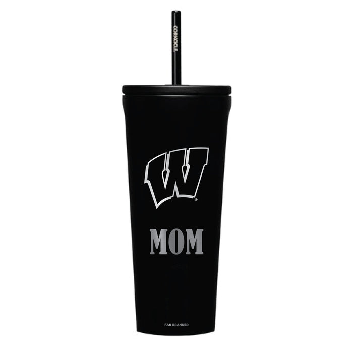 Corkcicle Cold Cup Triple Insulated Tumbler with Wisconsin Badgers Mom Primary Logo