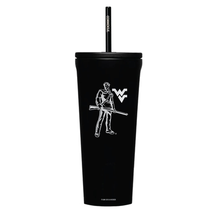 Corkcicle Cold Cup Triple Insulated Tumbler with West Virginia Mountaineers Logos