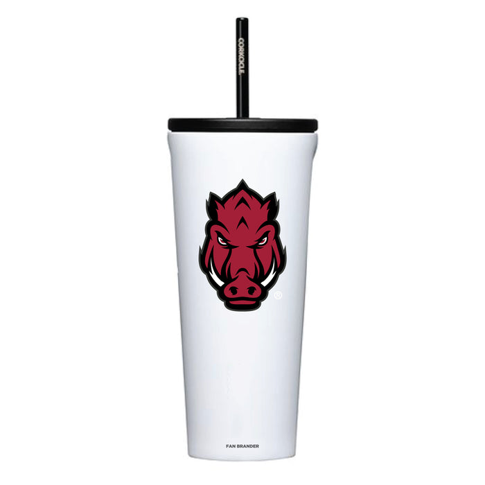 Corkcicle Cold Cup Triple Insulated Tumbler with Arkansas Razorbacks Logos