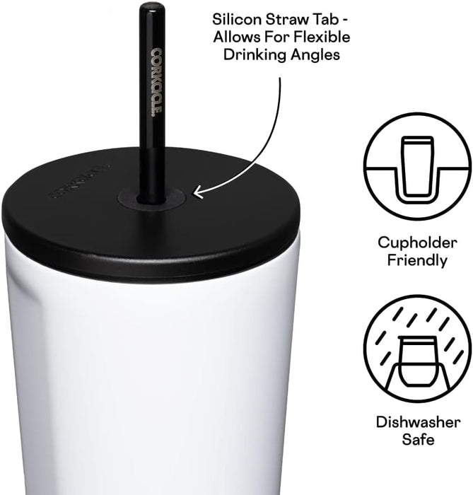 Corkcicle Cold Cup Triple Insulated Tumbler with Miami Hurricanes Logos