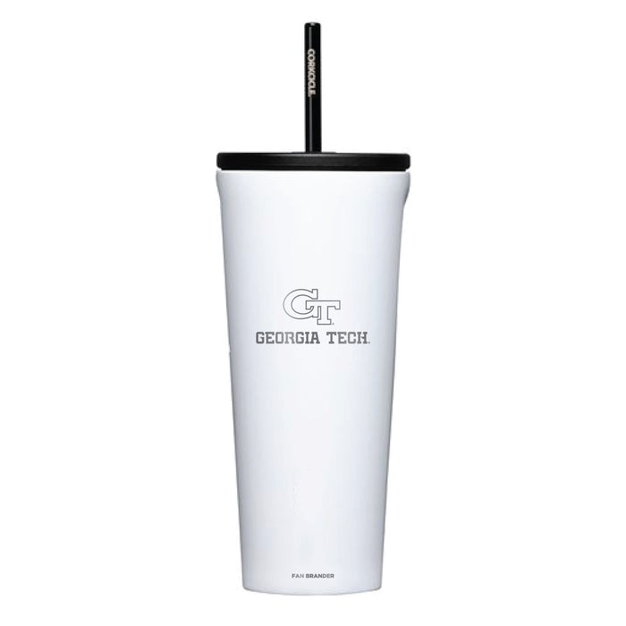 Corkcicle Cold Cup Triple Insulated Tumbler with Georgia Tech Yellow Jackets Logos