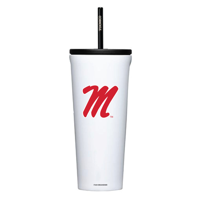Corkcicle Cold Cup Triple Insulated Tumbler with Mississippi Ole Miss Logos