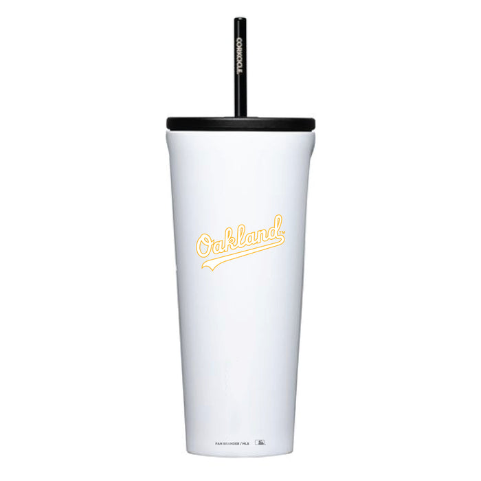 Corkcicle Cold Cup Triple Insulated Tumbler with Oakland Athletics Logos