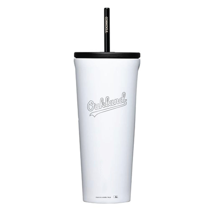 Corkcicle Cold Cup Triple Insulated Tumbler with Oakland Athletics Logos