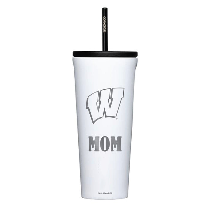 Corkcicle Cold Cup Triple Insulated Tumbler with Wisconsin Badgers Mom Primary Logo