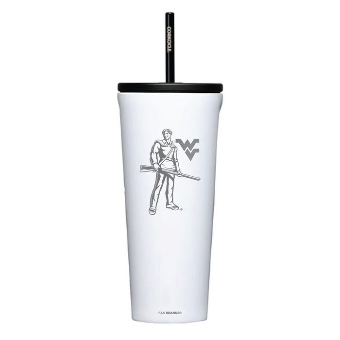 Corkcicle Cold Cup Triple Insulated Tumbler with West Virginia Mountaineers Logos