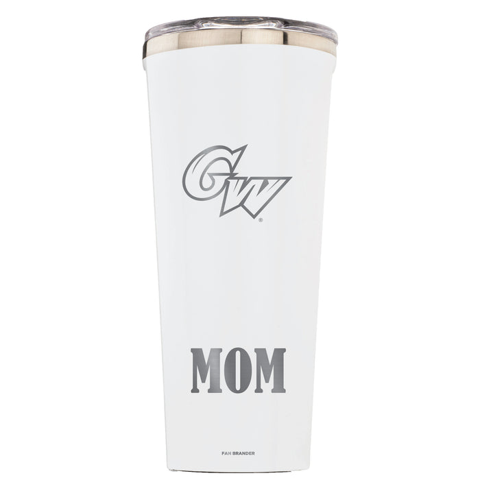 Triple Insulated Corkcicle Tumbler with George Washington Revolutionaries Etched Mom with Primary Logo