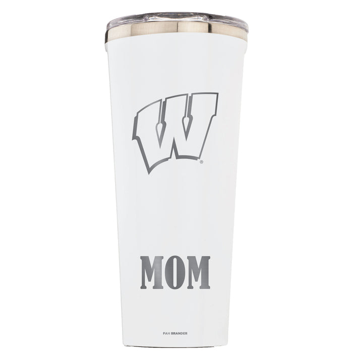 Triple Insulated Corkcicle Tumbler with Wisconsin Badgers Mom Primary Logo