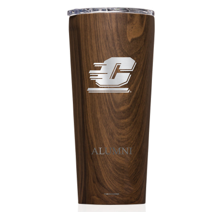 Triple Insulated Corkcicle Tumbler with Central Michigan Chippewas Etched Alumni with Primary Logo