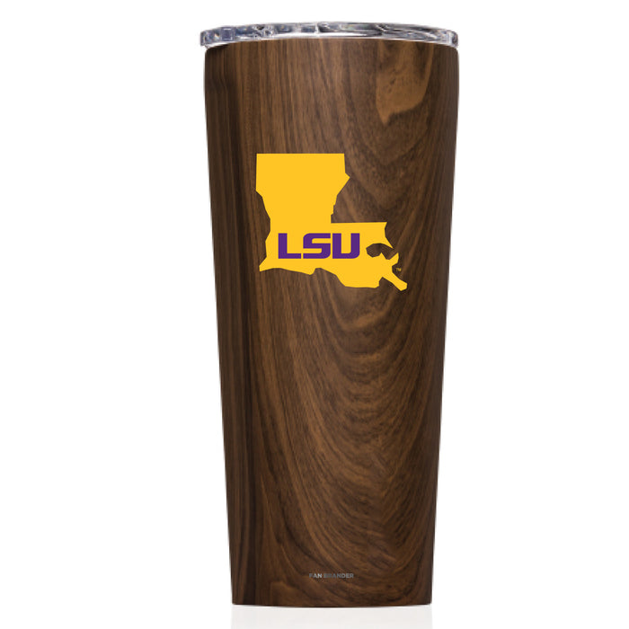 Triple Insulated Corkcicle Tumbler with LSU Tigers State Design