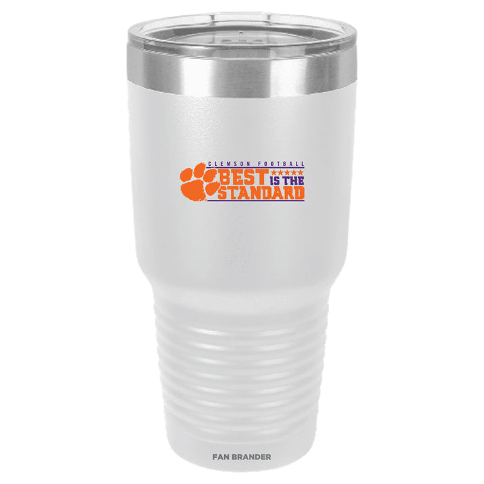 Fan Brander 30oz Stainless Steel Tumbler with with Clemson Tigers Tigers design