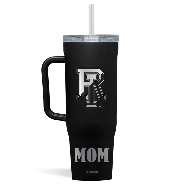 Corkcicle Cruiser 40oz Tumbler with Rhode Island Rams Etched Mom with Primary Logo