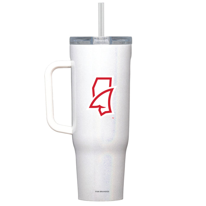 Corkcicle Cruiser 40oz Tumbler with Mississippi Ole Miss Mississippi Land Shark