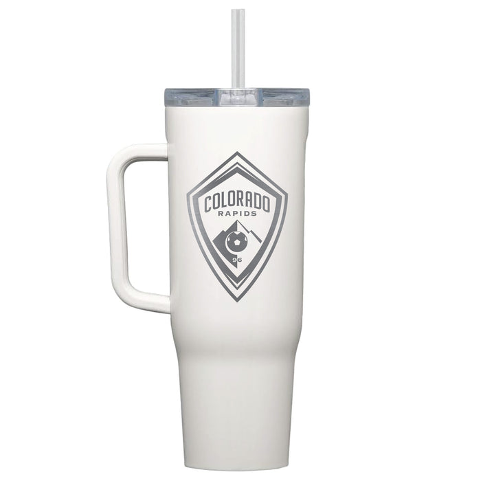Corkcicle Cruiser 40oz Tumbler with Colorado Rapids Etched Primary Logo