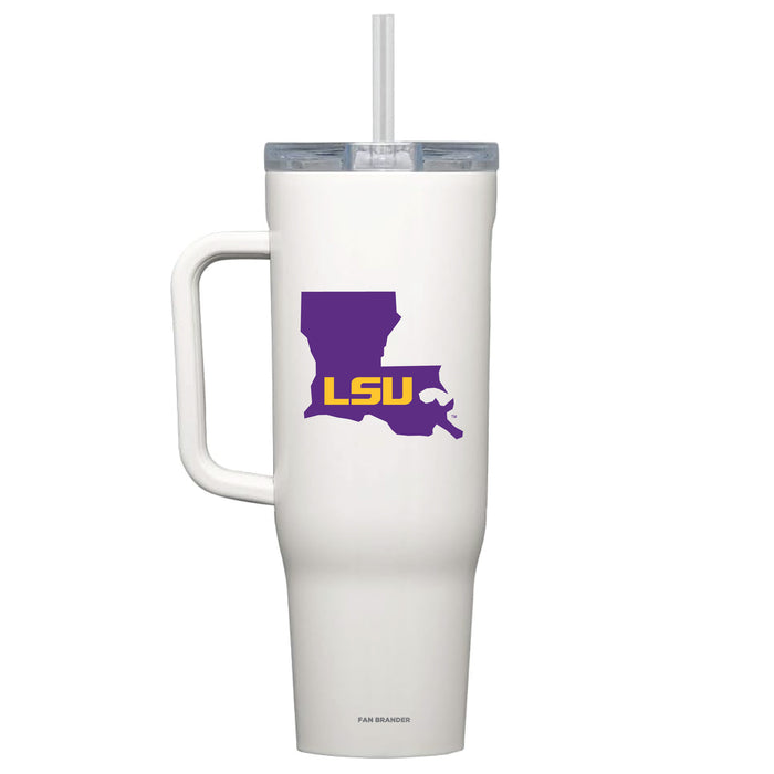 Corkcicle Cruiser 40oz Tumbler with LSU Tigers State Design