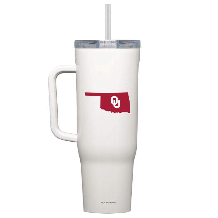 Corkcicle Cruiser 40oz Tumbler with Oklahoma Sooners State Design