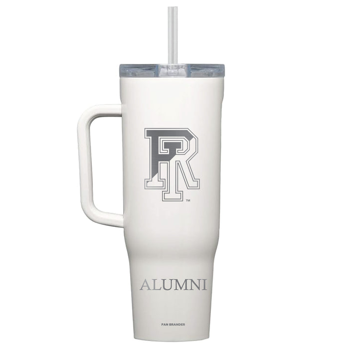 Corkcicle Cruiser 40oz Tumbler with Rhode Island Rams Etched Alumni with Primary Logo
