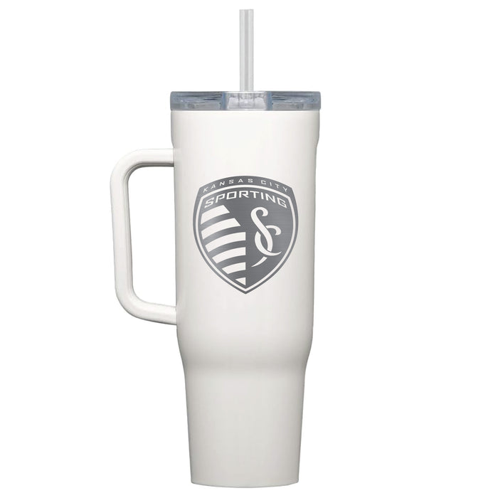 Corkcicle Cruiser 40oz Tumbler with Sporting Kansas City Etched Primary Logo