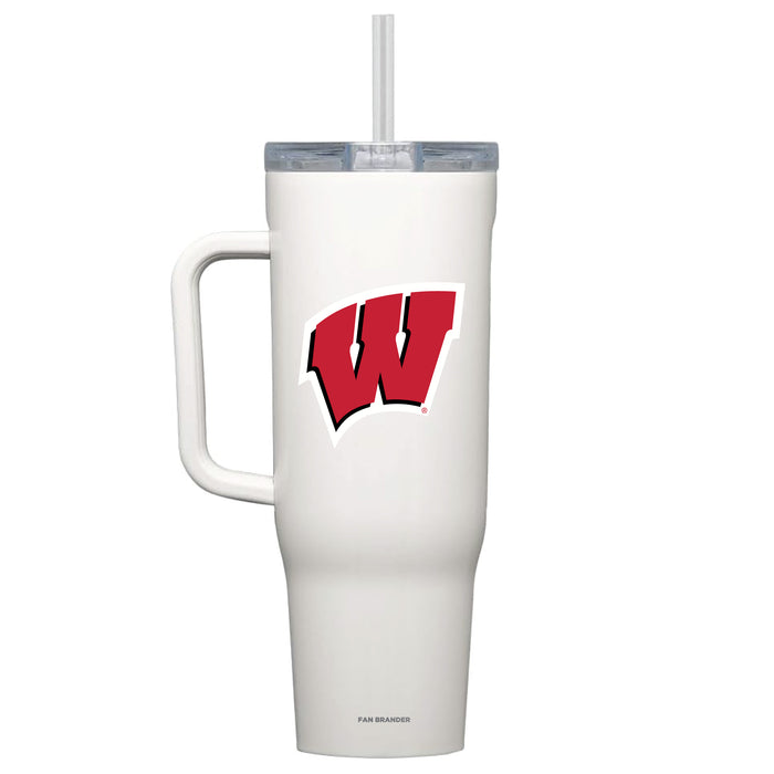 Corkcicle Cruiser 40oz Tumbler with Wisconsin Badgers Primary Logo