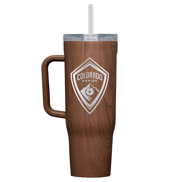 Corkcicle Cruiser 40oz Tumbler with Colorado Rapids Etched Primary Logo