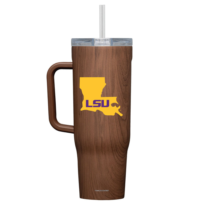 Corkcicle Cruiser 40oz Tumbler with LSU Tigers State Design