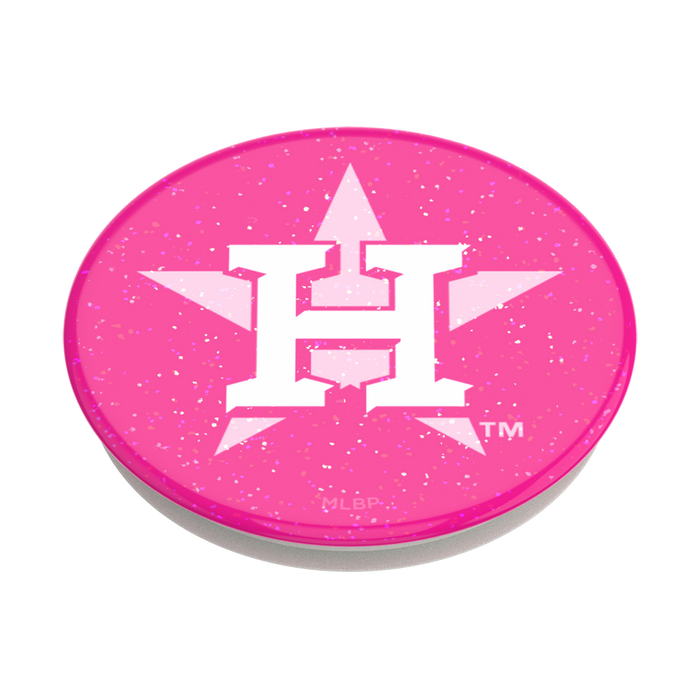 Houston Astros PopSocket with pink glitter design
