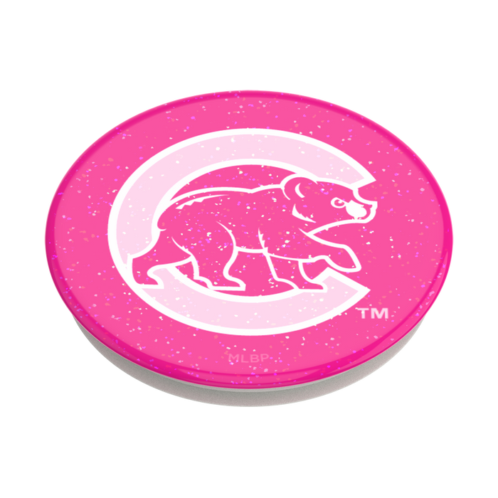 Chicago Cubs PopSocket with pink glitter design