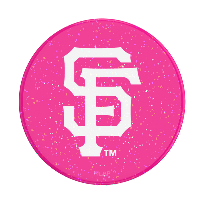 San Francisco Giants PopSocket with pink glitter design