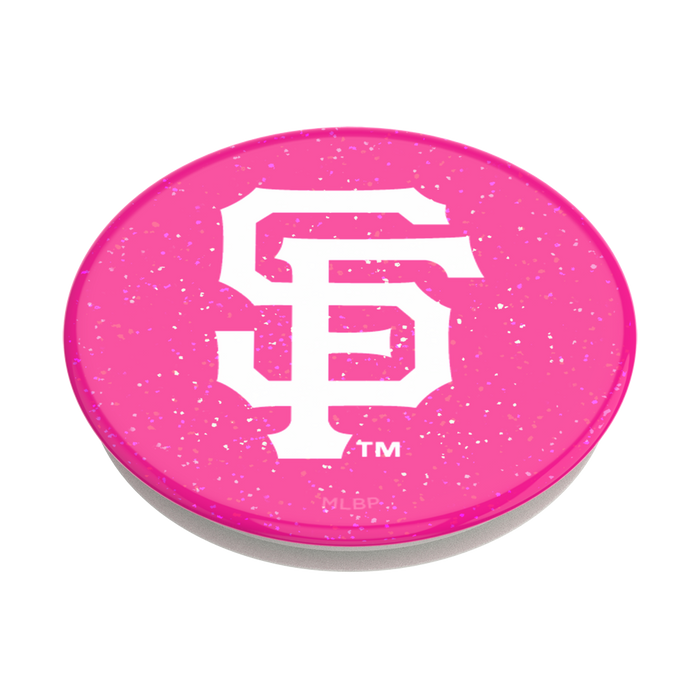 San Francisco Giants PopSocket with pink glitter design