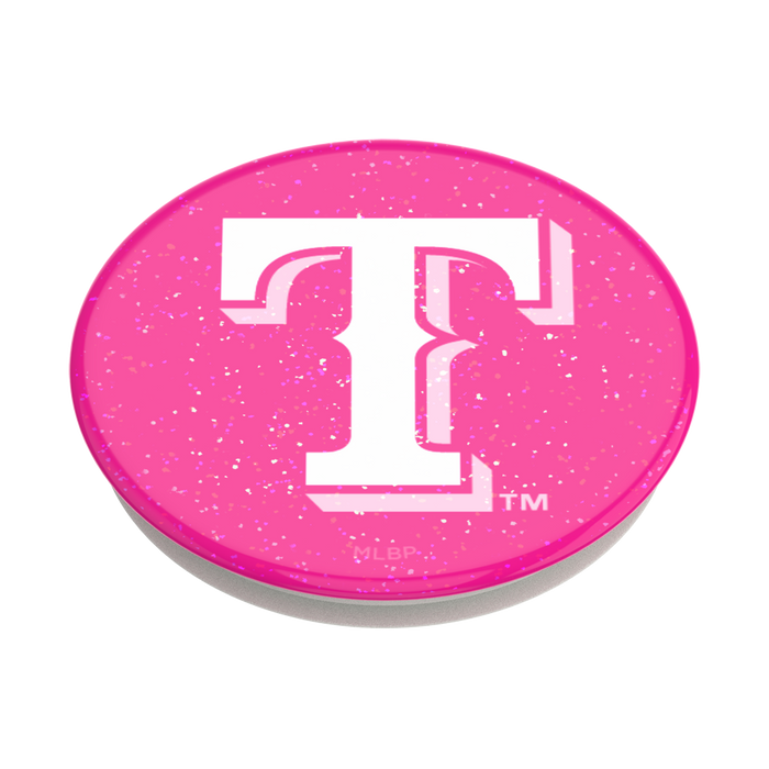 Texas Rangers PopSocket with pink glitter design