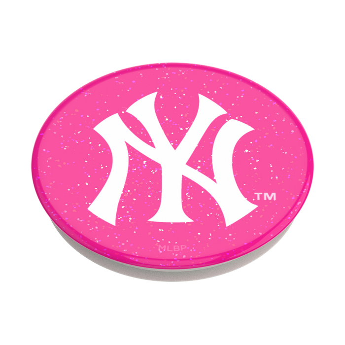 New York Yankees PopSocket with pink glitter design