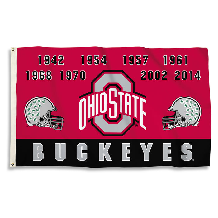 Ohio State Buckeyes 3 Ft. X 5 Ft. Flag W/Grommets - Champ Years