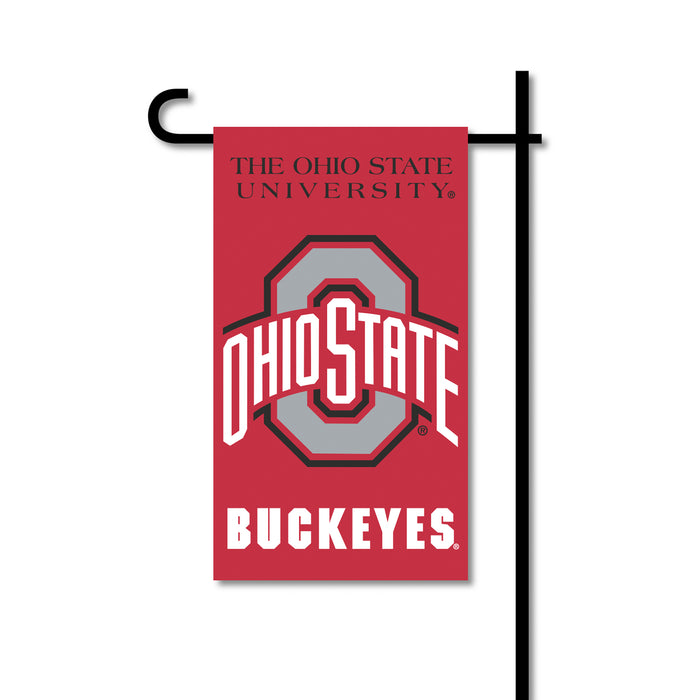 Ohio State Buckeyes Mini Garden Flag w/ Pole
