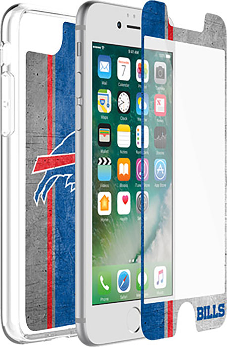 OtterBox Clear Symmetry Series Phone case with Buffalo Bills Alpha Glass Screen Protector