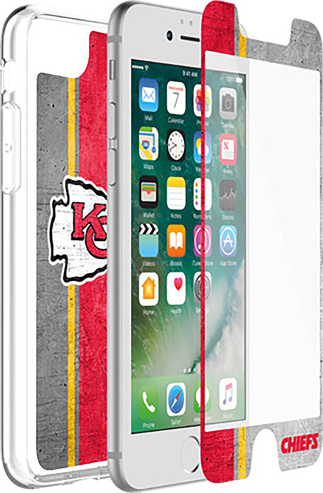 OtterBox Clear Symmetry Series Phone case with Kansas City Chiefs Alpha Glass Screen Protector
