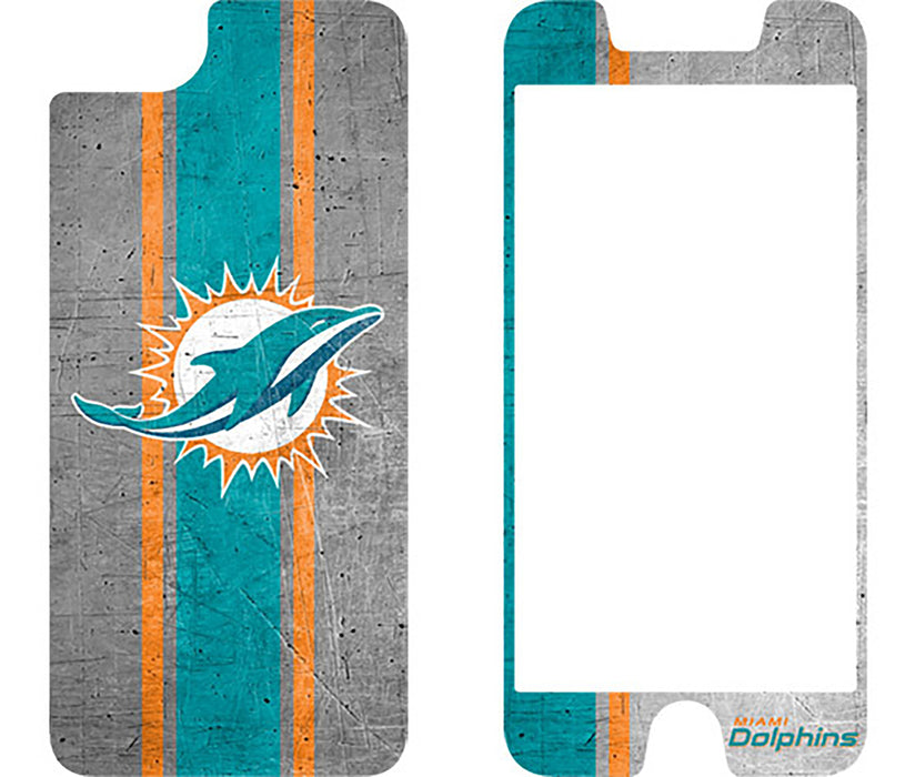 OtterBox Clear Symmetry Series Phone case with Miami Dolphins Alpha Glass Screen Protector