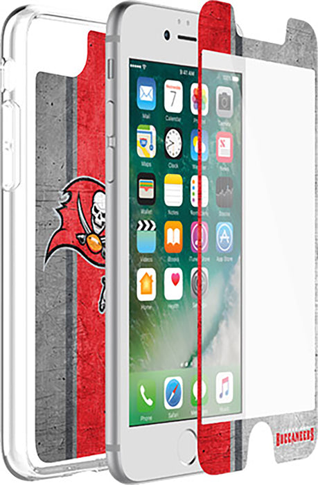 OtterBox Clear Symmetry Series Phone case with Tampa Bay Buccaneers Alpha Glass Screen Protector