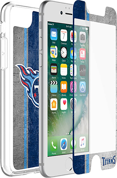 OtterBox Clear Symmetry Series Phone case with Tennessee Titans Alpha Glass Screen Protector