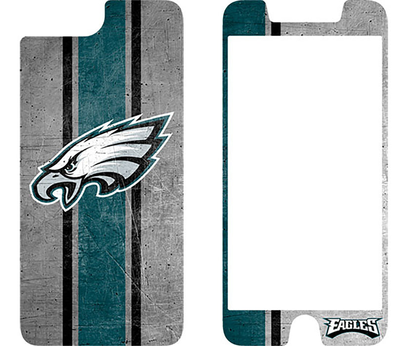 OtterBox Clear Symmetry Series Phone case with Philadelphia Eagles Alpha Glass Screen Protector