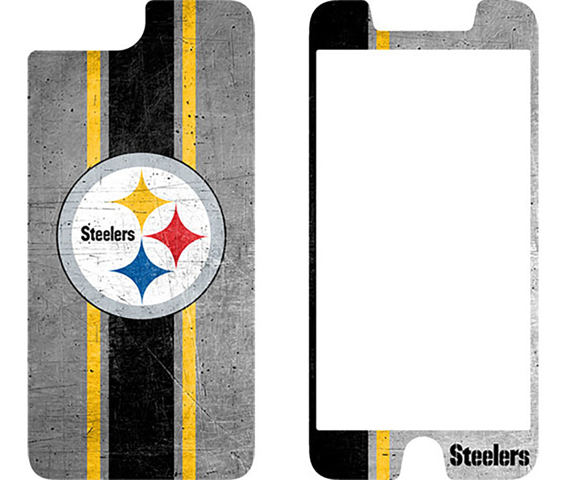 OtterBox Clear Symmetry Series Phone case with Pittsburgh Steelers Alpha Glass Screen Protector
