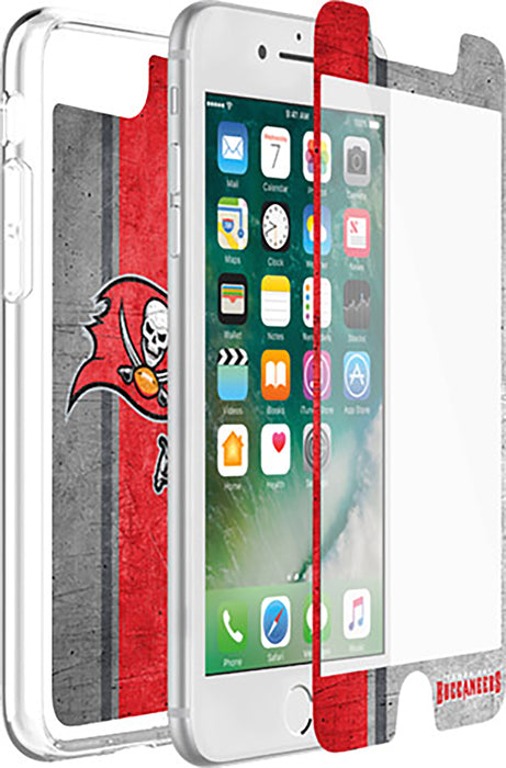 OtterBox Clear Symmetry Series Phone case with Tampa Bay Buccaneers Alpha Glass Screen Protector