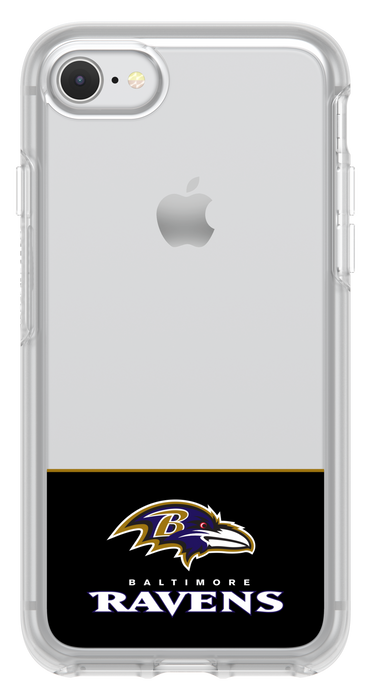OtterBox Clear Symmetry Series Phone case with Baltimore Ravens Logo