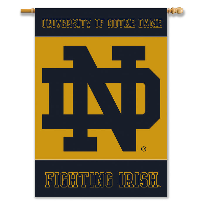 Notre Dame 2-Sided 28" X 40" Banner W/ Pole Sleeve