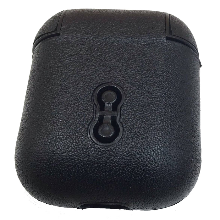 Fan Brander Black Leatherette Apple AirPod case with Buffalo Bulls Secondary Logo