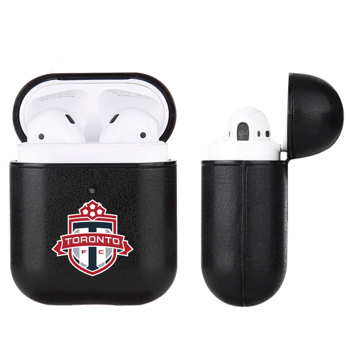 Fan Brander Black Leatherette Apple AirPod case with Toronto FC Primary Logo