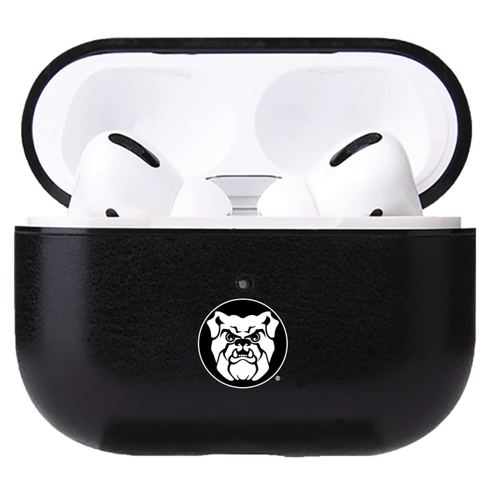 Fan Brander Black Leatherette Apple AirPod case with Butler Bulldogs Secondary Logo