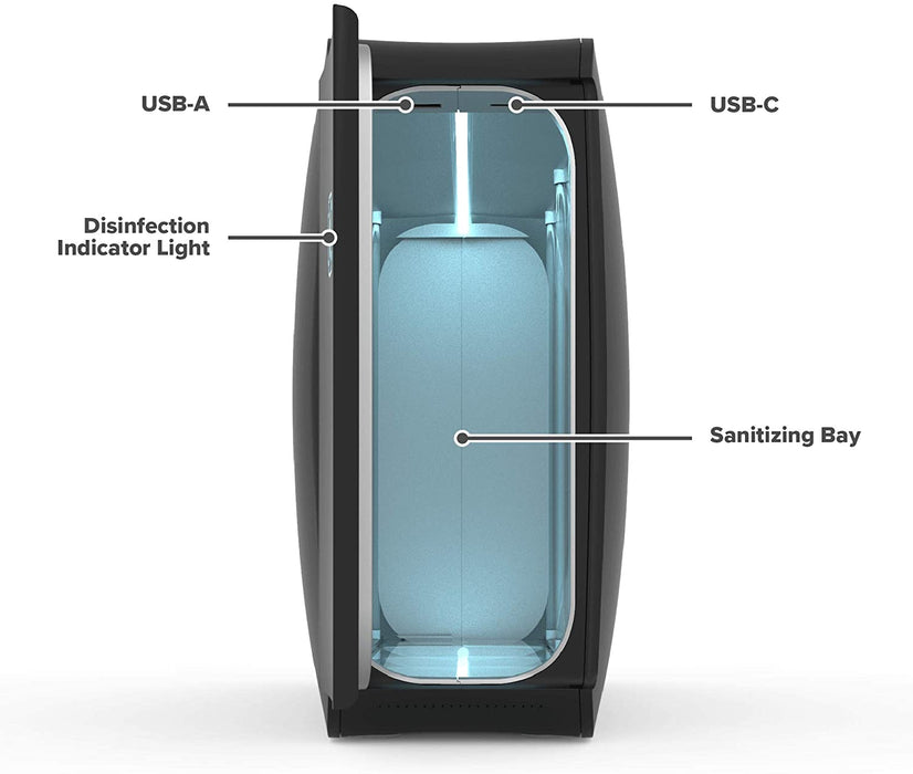 PhoneSoap UV Cleaner with James Madison Dukes Secondary Logo